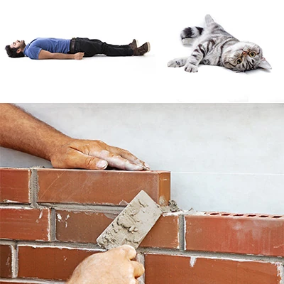 lying down